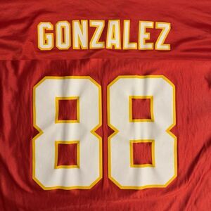 VTG Kansas City KC Chiefs Jersey Mens L Red NFL Players Tony Gonzalez 88